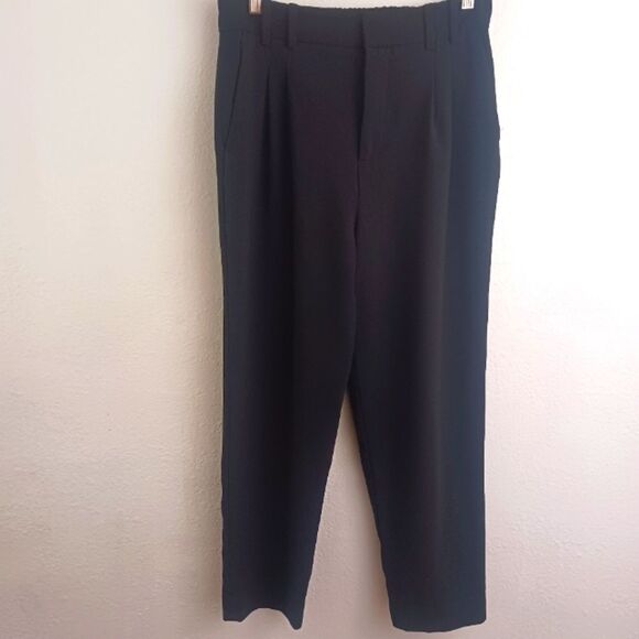Zara black pleaded elastic waist pants size M - Picture 1 of 7